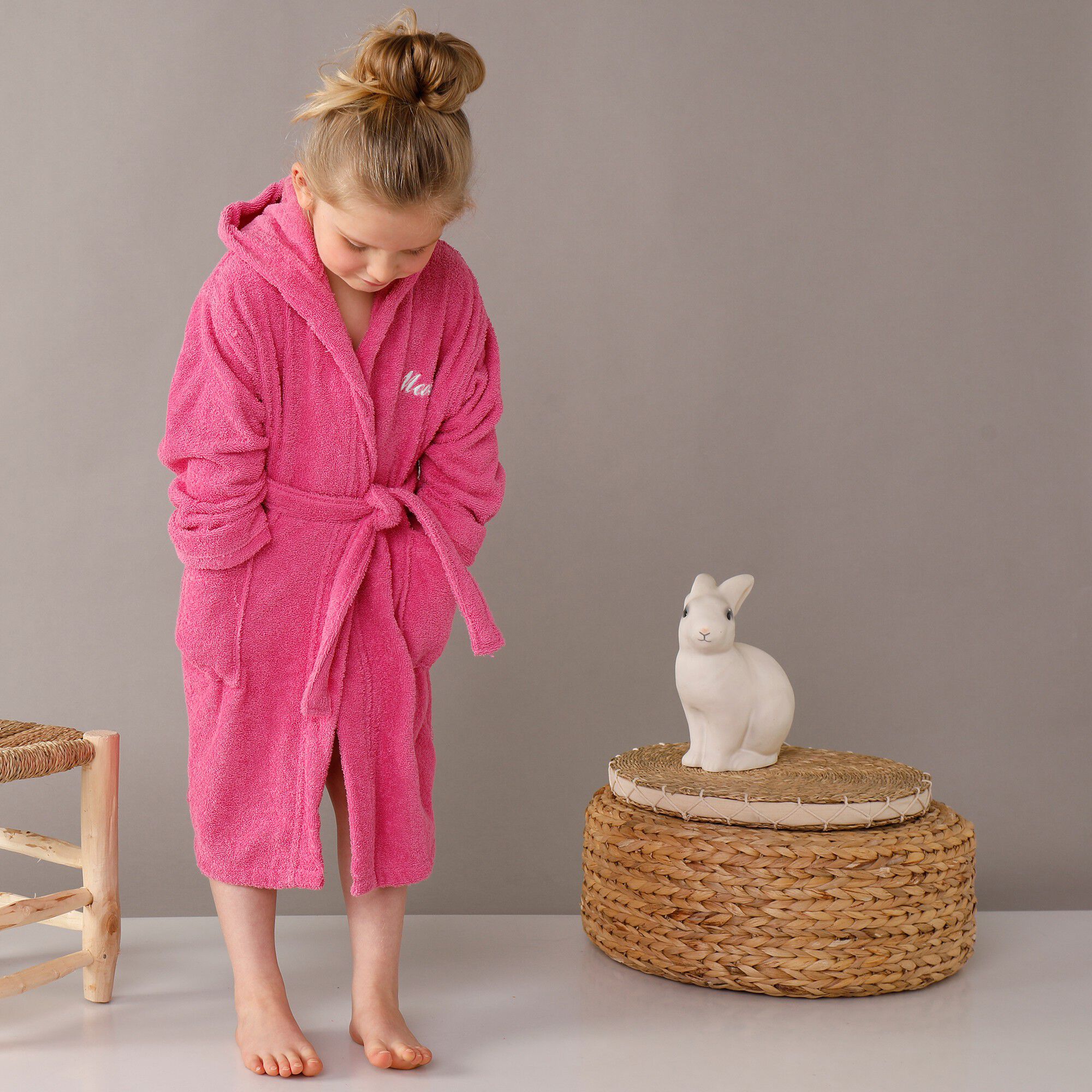 Peignoir enfant éponge à capuche personnalisable