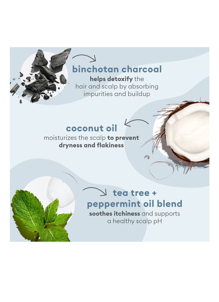 Șampon microexfoliant Briogeo Mini Scalp Revival™ cu cărbune și ulei de cocos - Format de călătorie