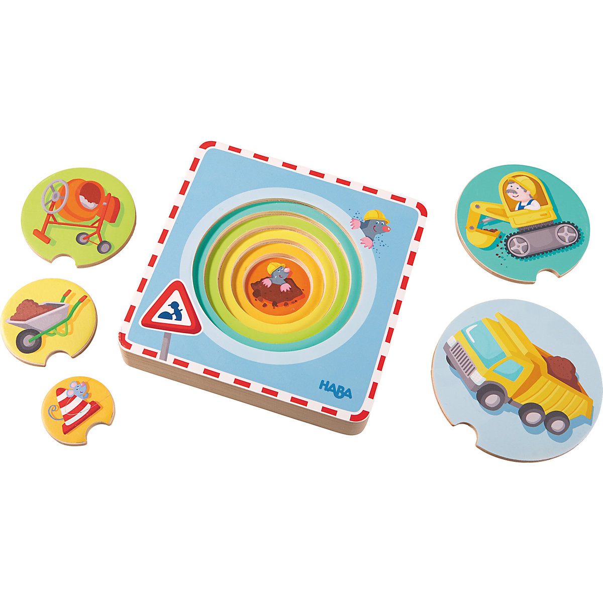 HABA 301648 Holz-Lagenpuzzle Baustelle