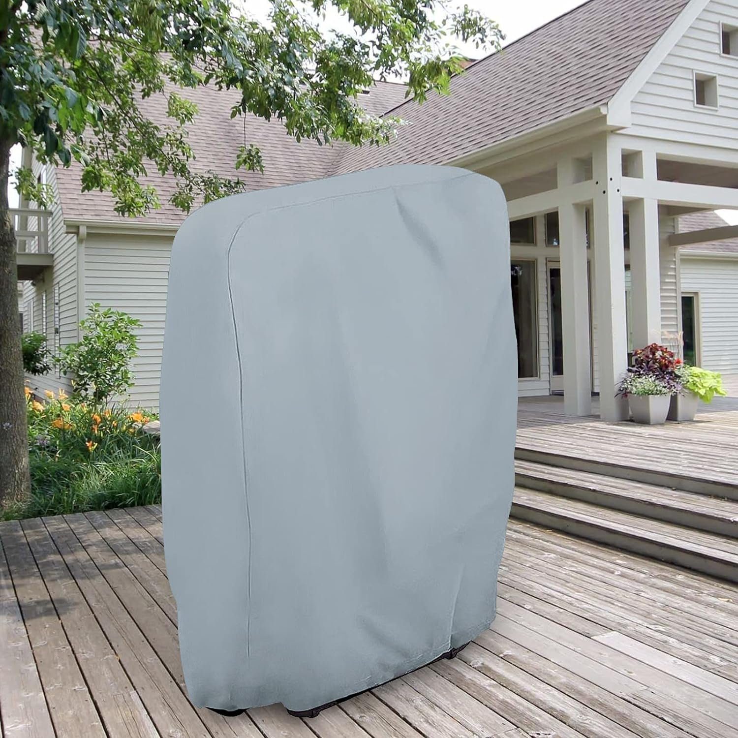 Matratzenschoner Klappstühle Schutzhülle,Gartenstühle Abdeckung (Grau) Runxizhou