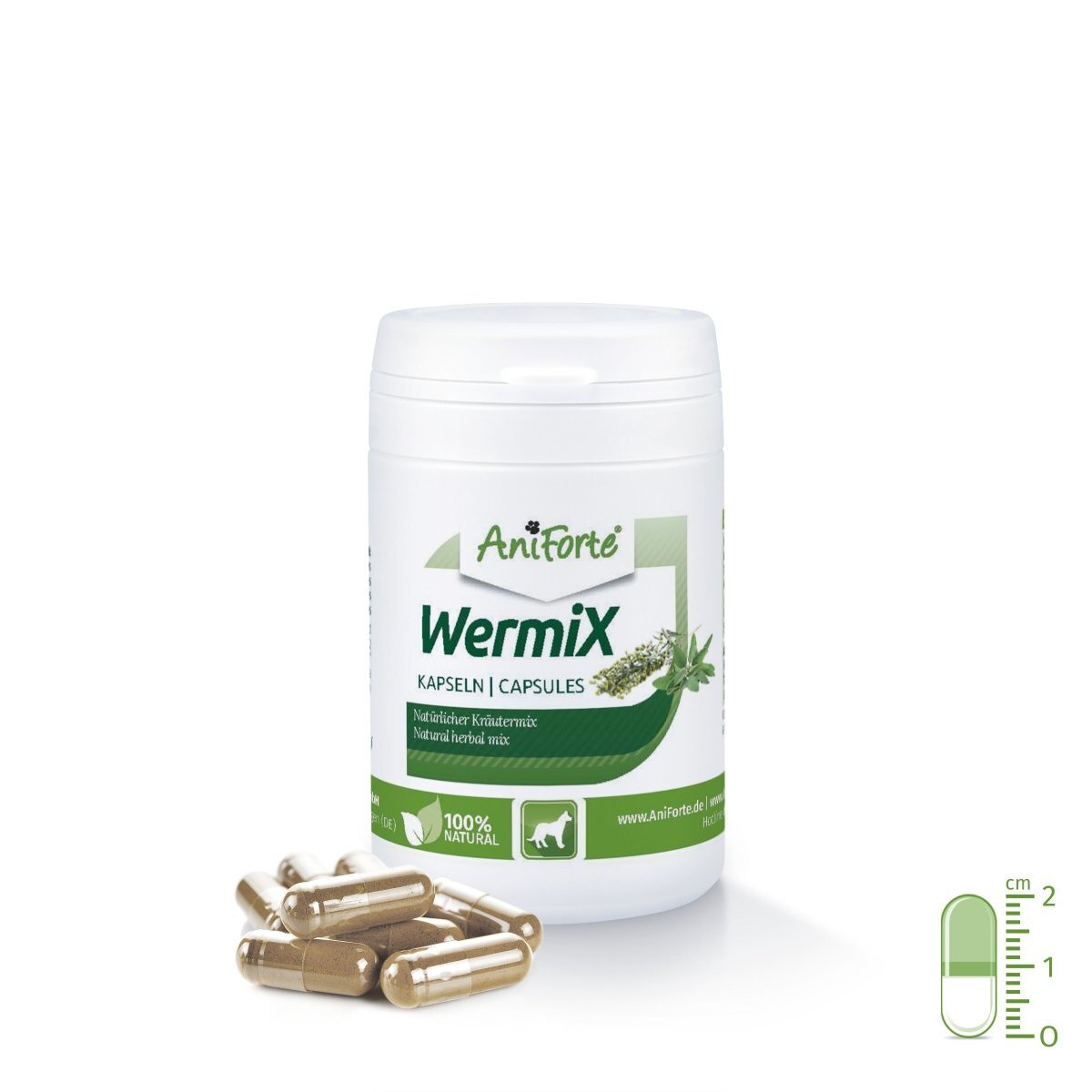 Aniforte Ergänzungsfutter & Aufzucht Aniforte WermiX Kapseln für Hunde (50 Stk.)