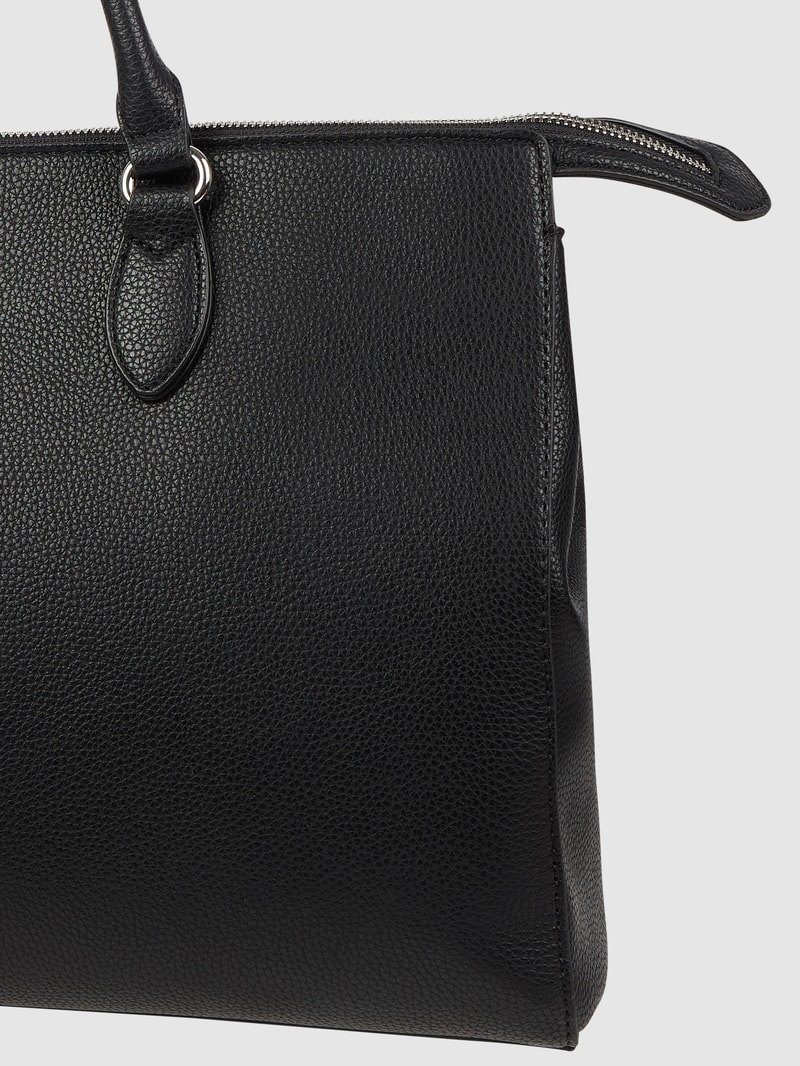 Handtasche mit Label-Details Modell 'ELLA' in schwarz