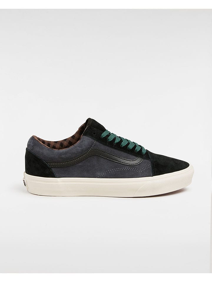 Vans Leder-Sneakers in Schwarz/ Dunkelblau günstig kaufen