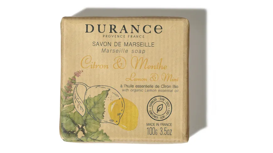 DURANCE Les Essentiels Feste Seife Zitrone & Minze 100 g