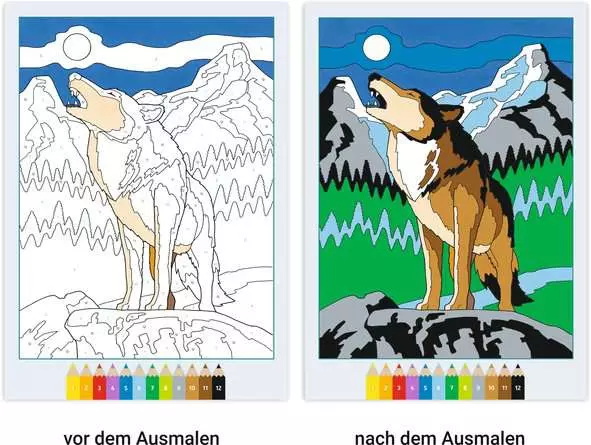 CreArt Malen nach Zahlen ab 7: Gefährliche Tiere