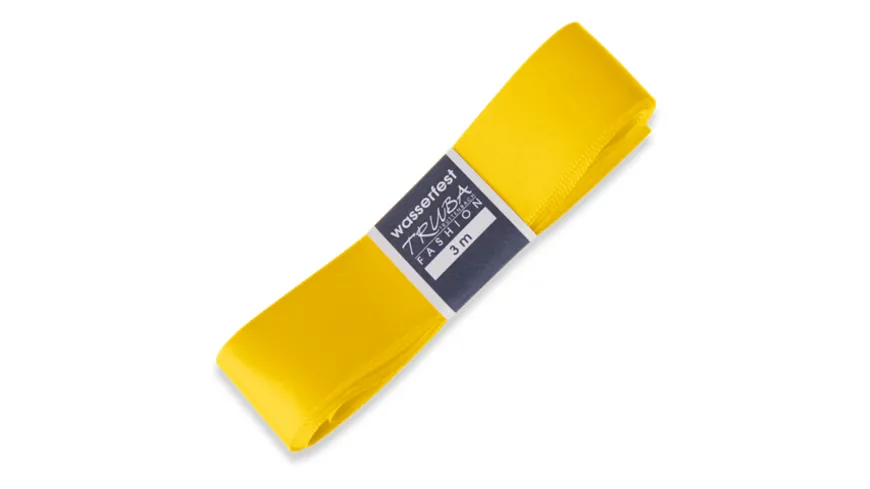 TRUBA Seidenband mit Webkante gelb 3 m