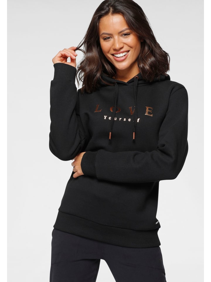 Buffalo Kapuzensweatshirt in schwarz günstig kaufen