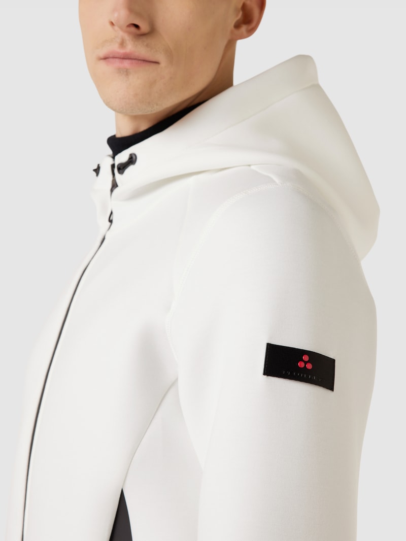 Sweatjacke mit Kapuze Modell 'COOPER' in offwhite