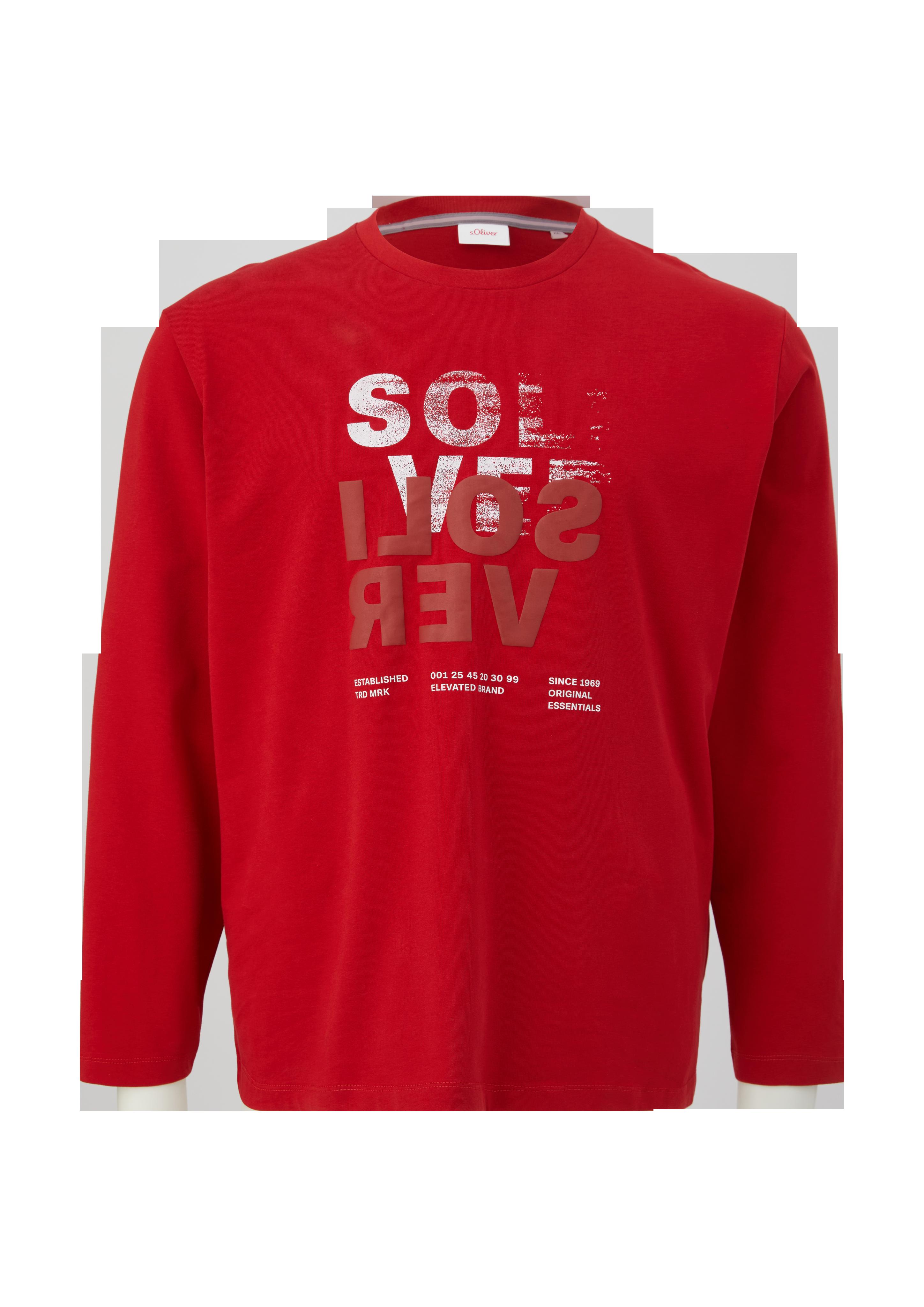 Longsleeve mit gummiertem Label-Print  2143244-31D1