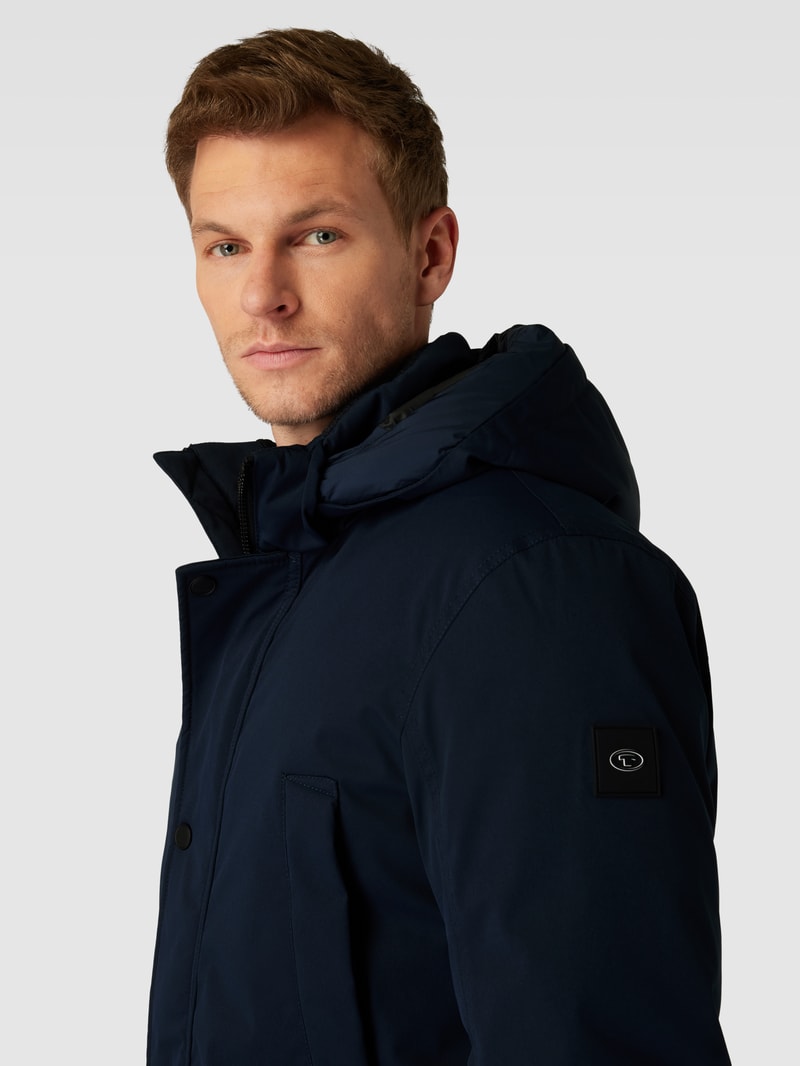 Winterjacke mit Kapuze Modell 'artic' in marineblau