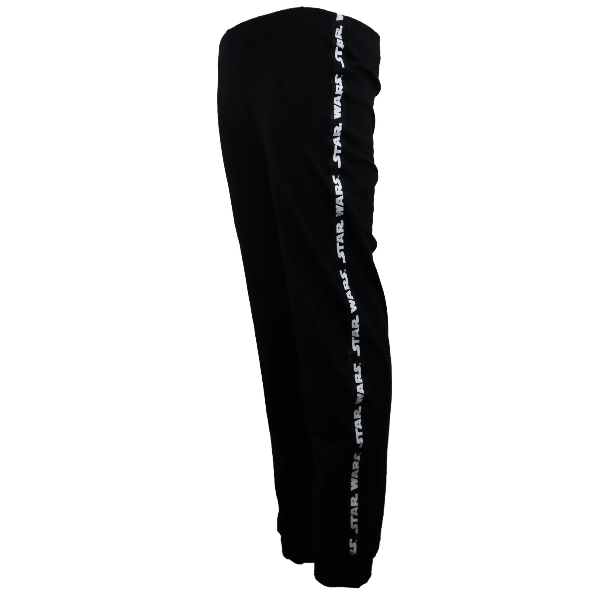 Schlafanzug Star Wars Darth Vader Jungen langarm Pyjama 134 - 164 Weiß Grau