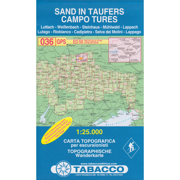 TABACCO 036 SAND IN TAUFERS - Wanderkarte