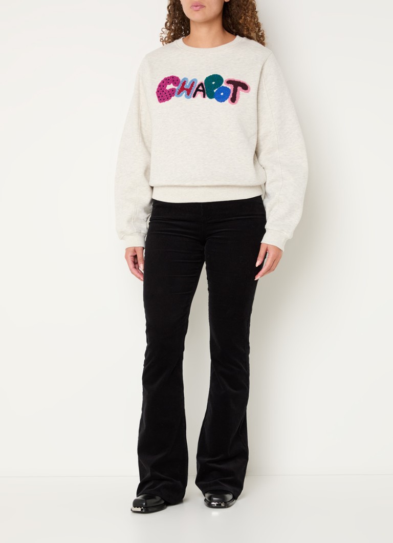 Maglione Pam di Fabienne Chapot in misto cotone biologico con logo ricamato.