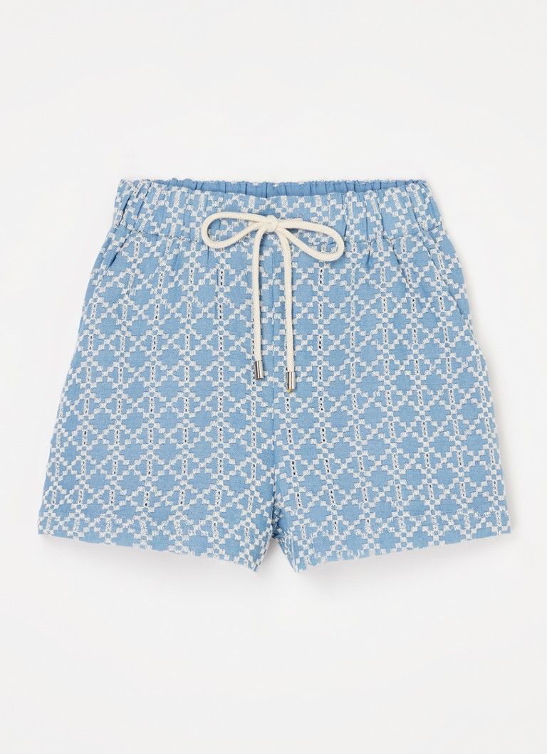 Pantaloni scurți AI&KO Atlas cu croială dreaptă și broderie