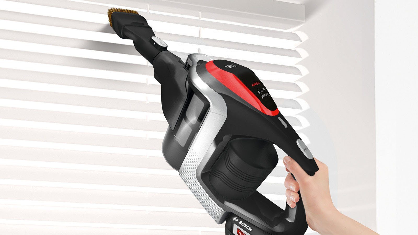BOSCH Akku-Stielstaubsauger Unlimited ProPower BSS81POW1, Serie 8, schwarz, beutellos, 18V Bosch Power for ALL, 5,0 Ah Akku, inkl. umfangreichem Zubehör