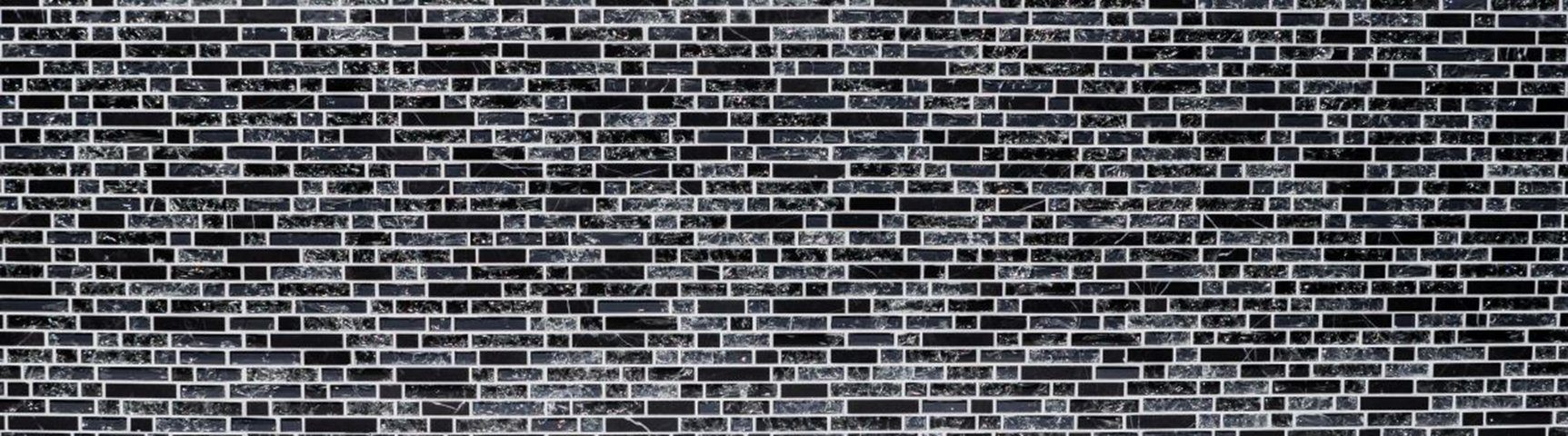 Mosani Mosaikfliesen Glasmosaik Naturstein Mosaik schwarz glänzend / 10 Matten