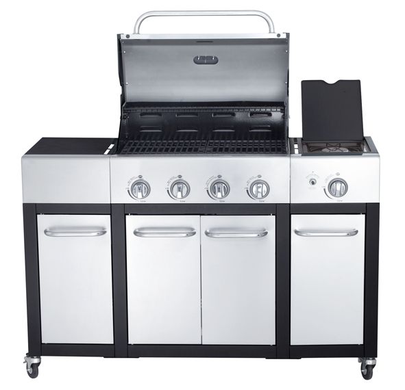 Allgrill MAJOR inkl. abklappbaren Seitentischen - 15,5 kW, 4-flammig