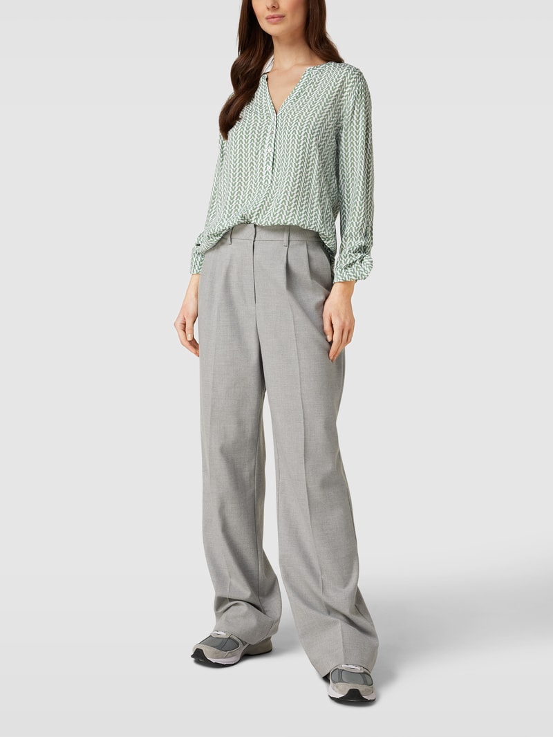 Blusenshirt mit Allover-Muster in grasgrün