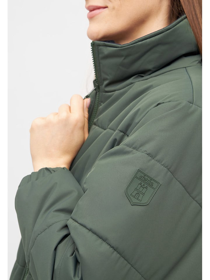 Derbe Wende-Regenjacke in Grün/ Dunkelblau günstig kaufen