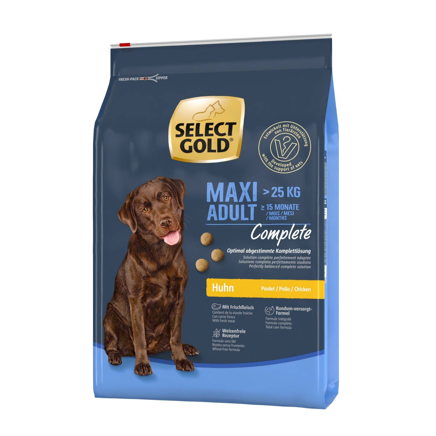 SELECT GOLD Hundetrockenfutter SELECT GOLD Complete Maxi Adult Huhn 4 kg