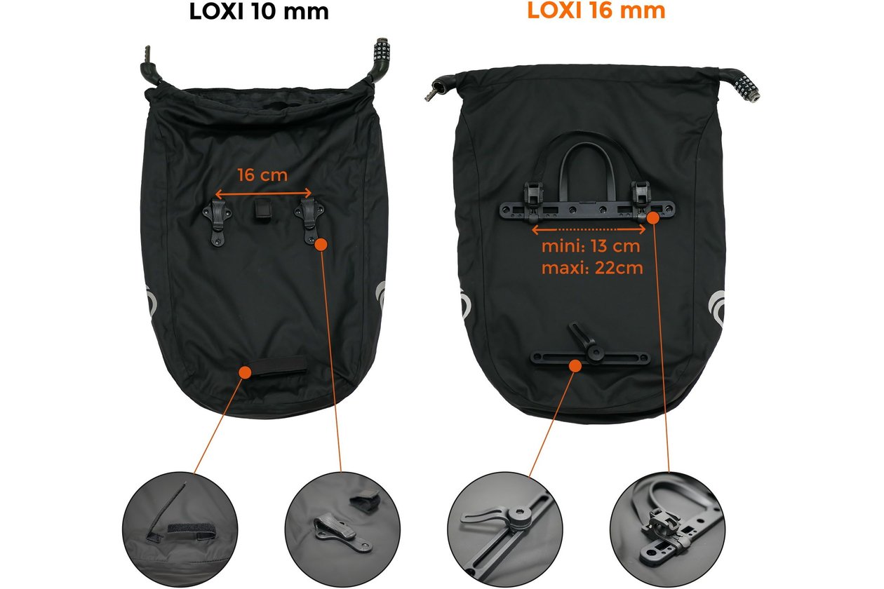 OVERADE Loxi Bag Gepu00e4cktru00e4ger Rolltasche mit Zahlenschloss