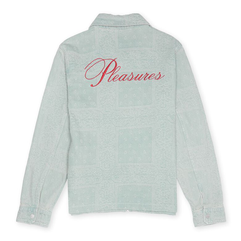 Pleasures Merit Denim Work Jacket light blue