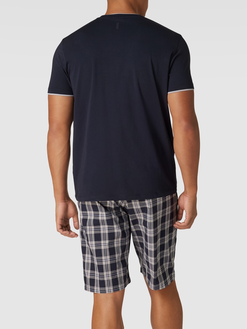 Pyjama mit Shorts Modell 'NOOS' in dunkelblau
