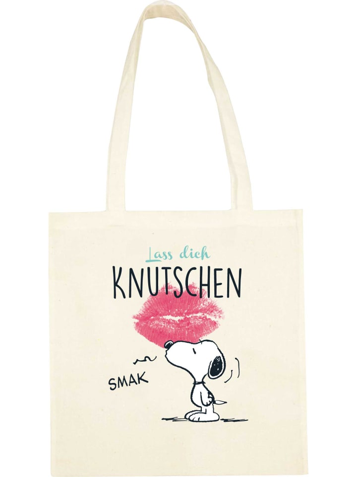 Snoopy The Peanuts Stoffbeutel Snoopy - Lass dich knutschen in beige günstig kaufen onesize