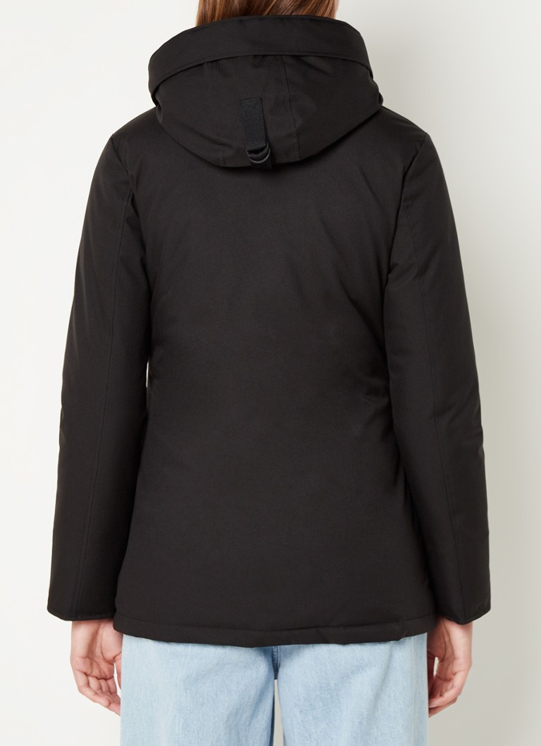 Airforce Quilted Parka with Hooded Fishbone Design