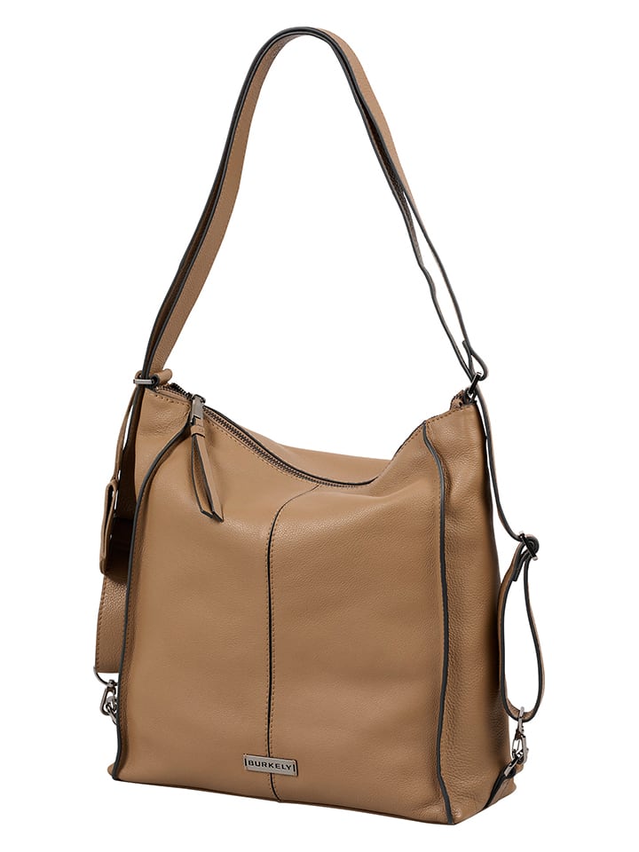 Burkely Leder-Schultertasche in Hellbraun - (B)40 x (H)28 x (T)10 cm günstig kaufen onesize