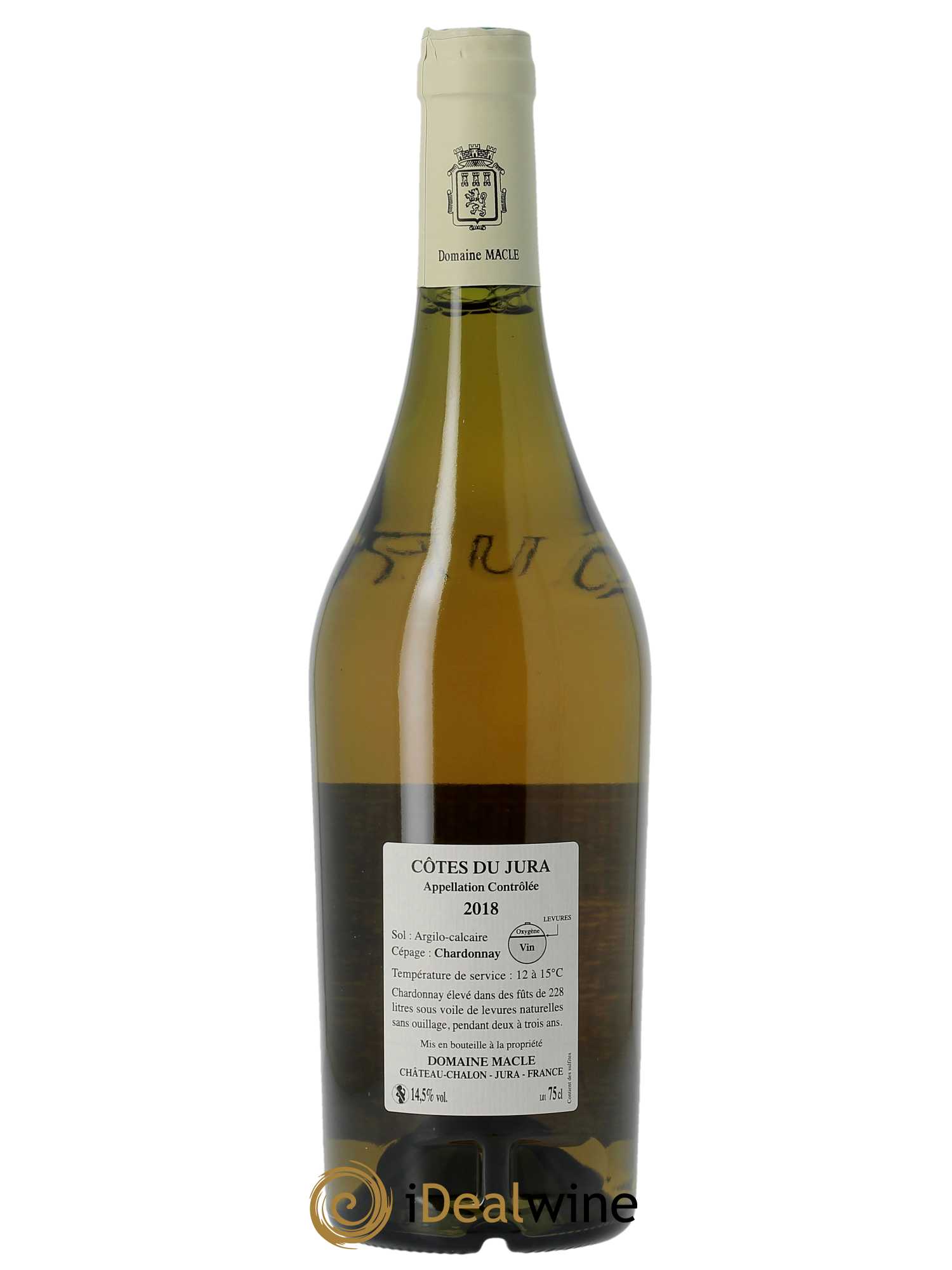 Côtes du Jura Chardonnay sous voile Jean Macle  2018 - Lot de 1 Bouteille