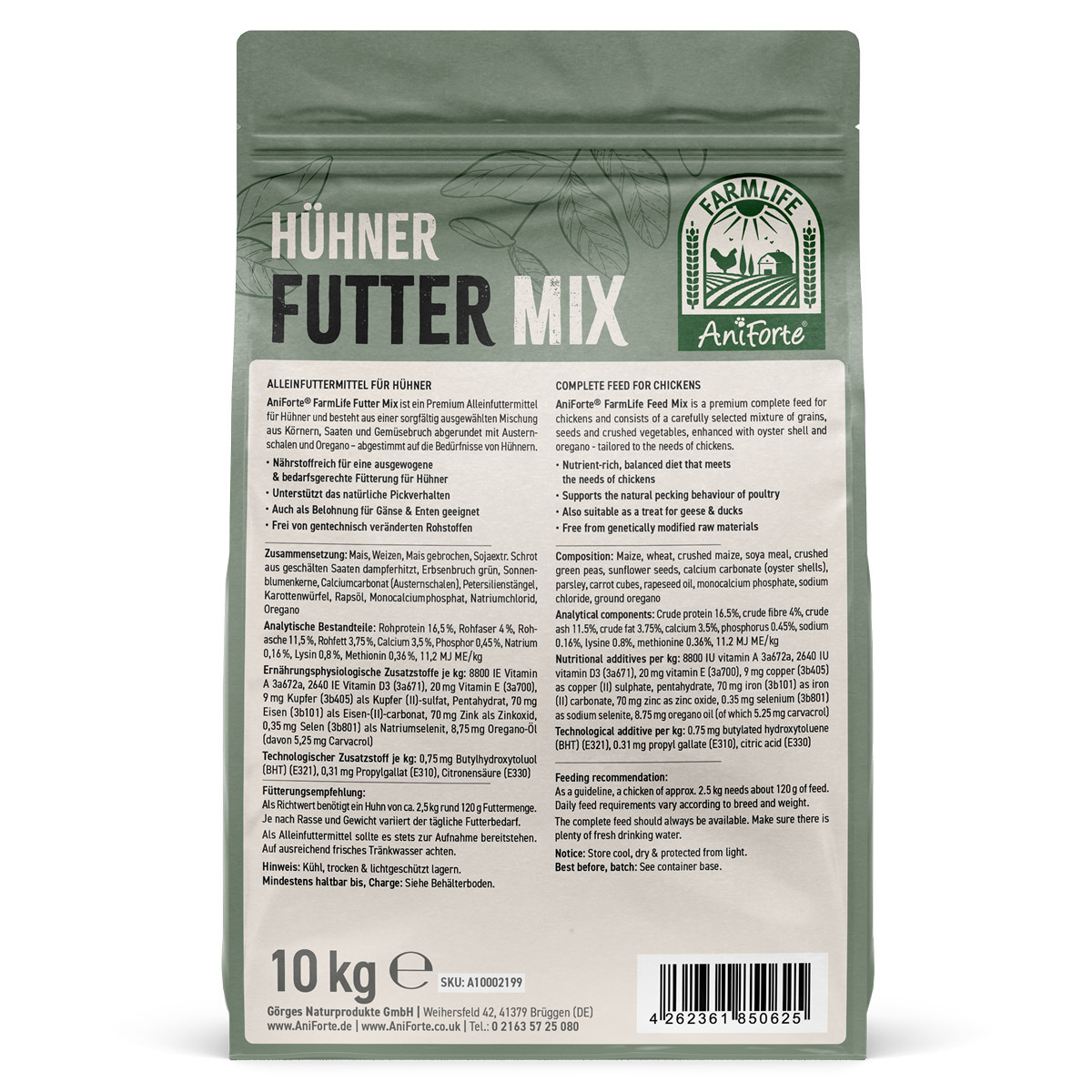 Aniforte Futter & Heu Aniforte FarmLife Hühner Futter Mix mit Oregano 10 kg