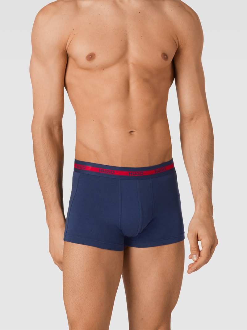 Trunks mit Logo-Bund in dunkelblau
