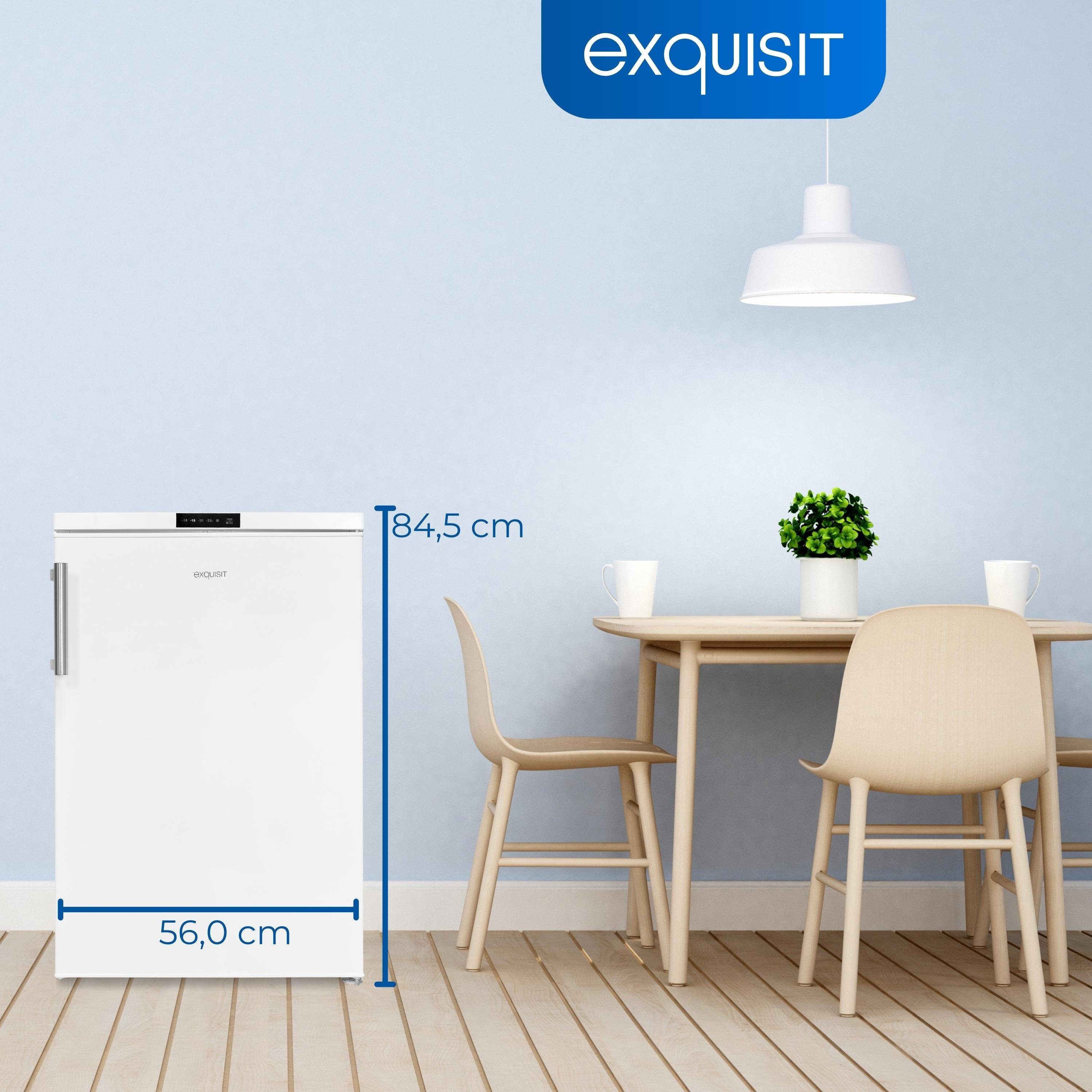 exquisit Gefrierschrank GS581-HE-010D, 84.5 cm hoch, 56 cm breit, mit praktischem Display & Schnell-Gefrieren