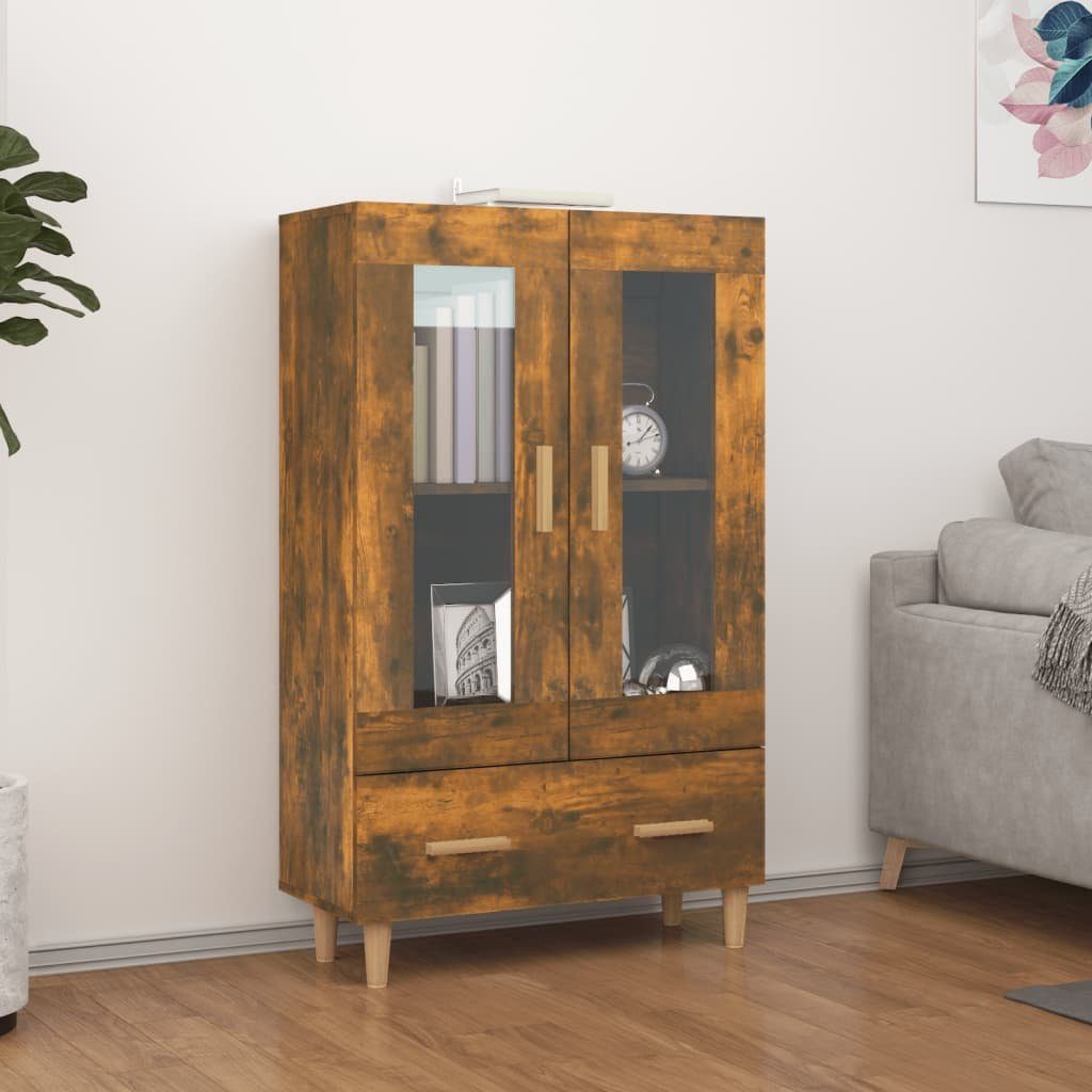 vidaXL Sideboard Highboard Räuchereiche 70x31x115 cm Holzwerkstoff (1 St)