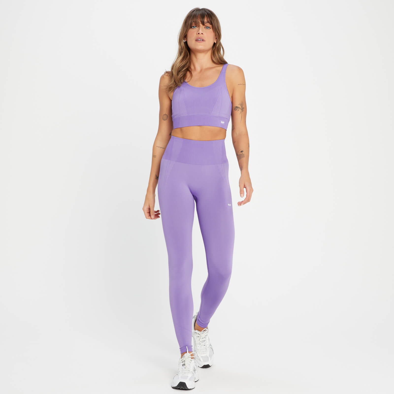 Brassière de sport sans coutures MP Tempo Tonal pour femmes – Lilas électrique