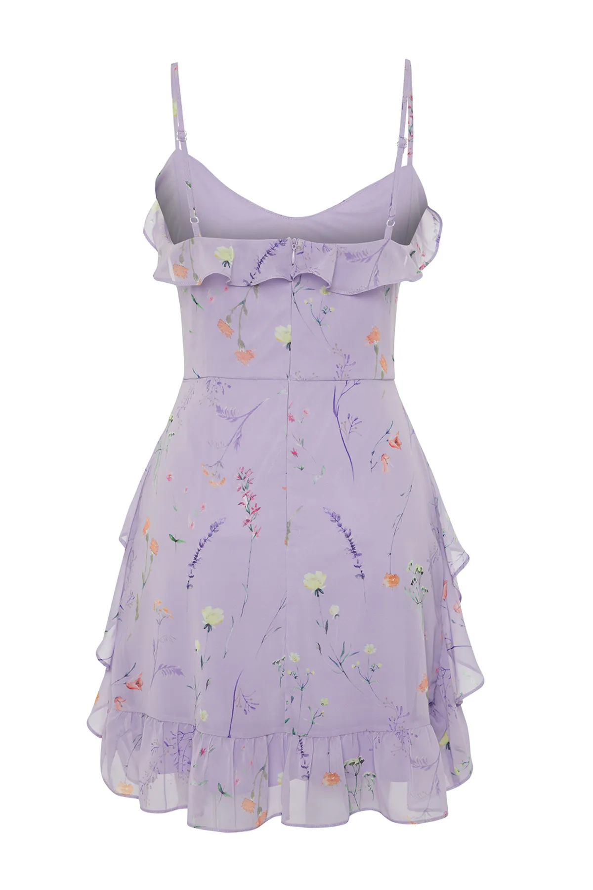 Trendyol Collection  Lila gewebtes Minikleid TWOSS20EL1267