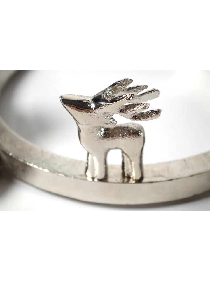 kobolo Adventskranz DEER4LIGHT in Silber günstig kaufen onesize