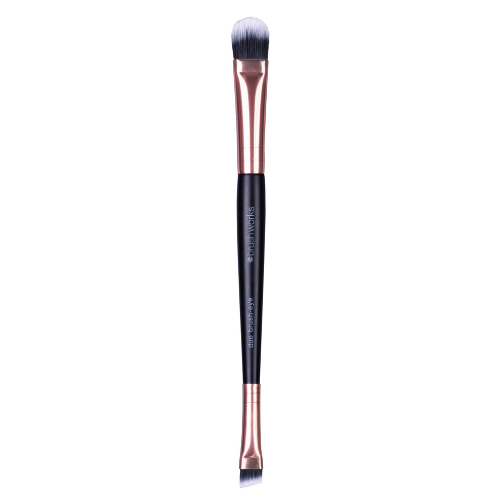 Brushworks Pinceau Ombre à Paupières Double Embout Accessoire de maquillage