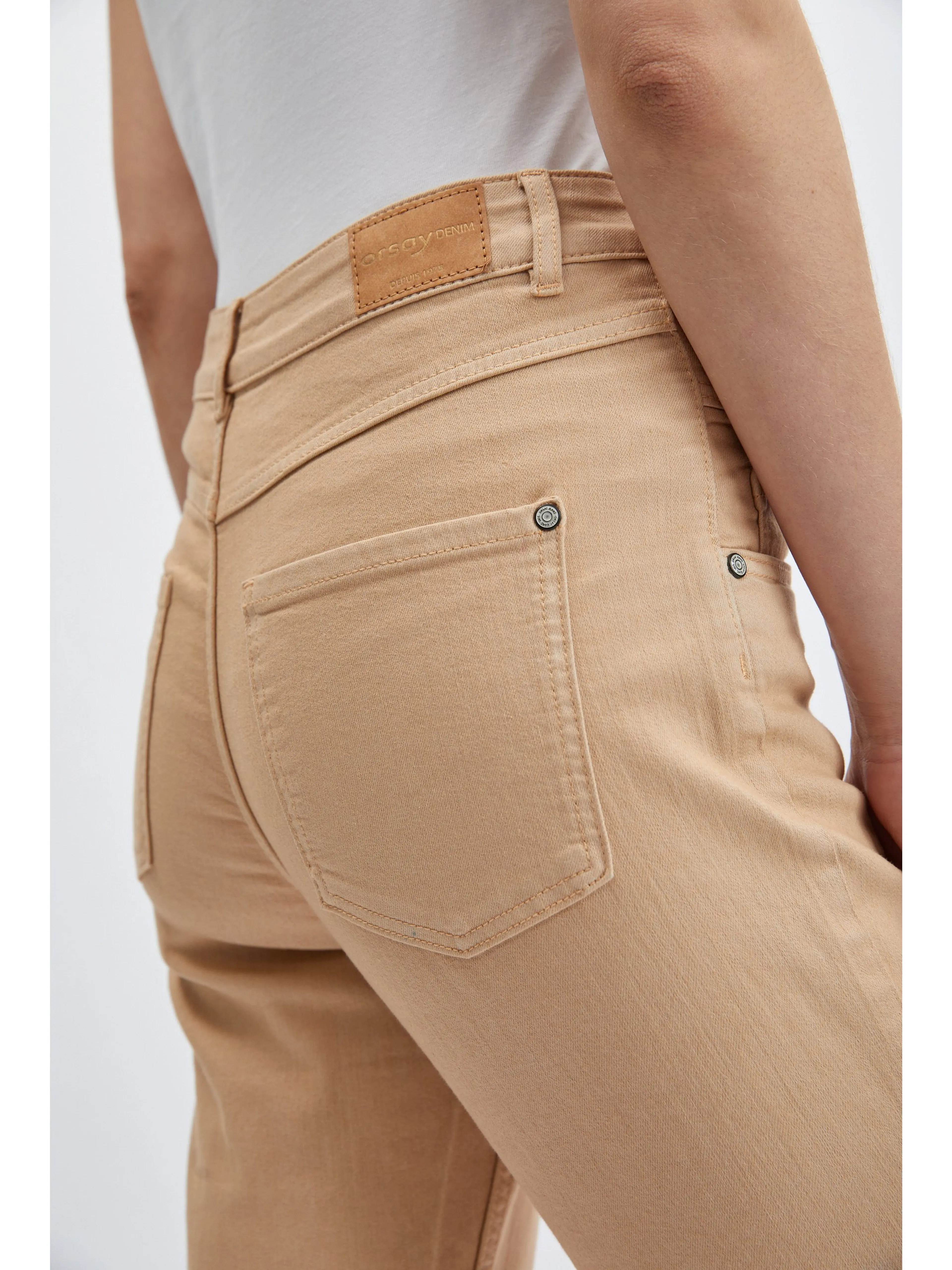 Beigefarbene Röhrenjeans für Damen ORSAY