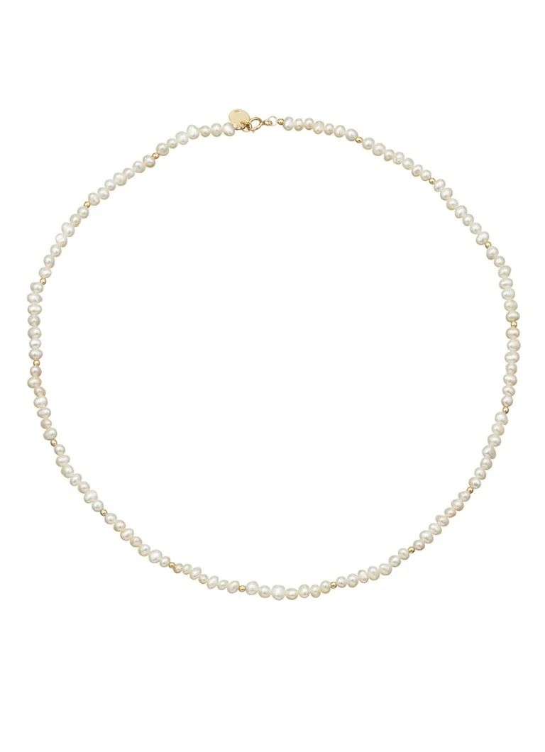 Colier Jackie Pearl realizat din aur galben de 14k Pearl Potion.