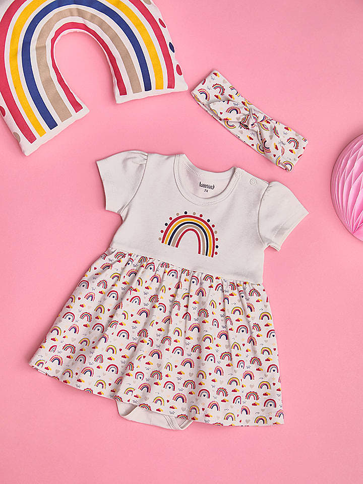 lamino 2tlg. Outfit in Weiß/ Bunt günstig kaufen 74