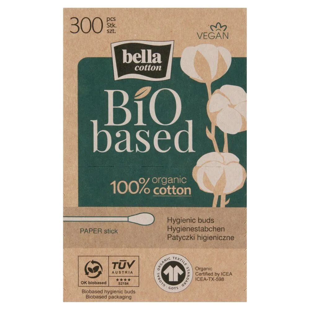 Χάρτινα στικ Bella Cotton BIO-Based 300 τεμ.
