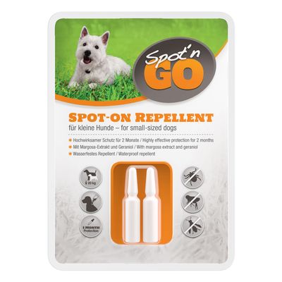 Spot'n Go Zecken- und Flohschutzmittel für Hunde