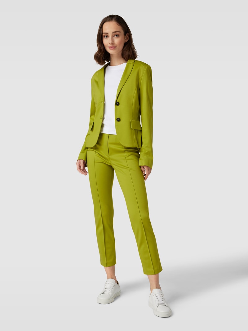 Blazer aus Viskose-Mix mit Stretch-Anteil mit Pattentaschen in apfelgrün