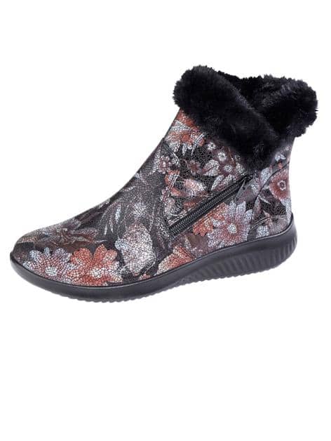 Stiefelette in floraler Optik