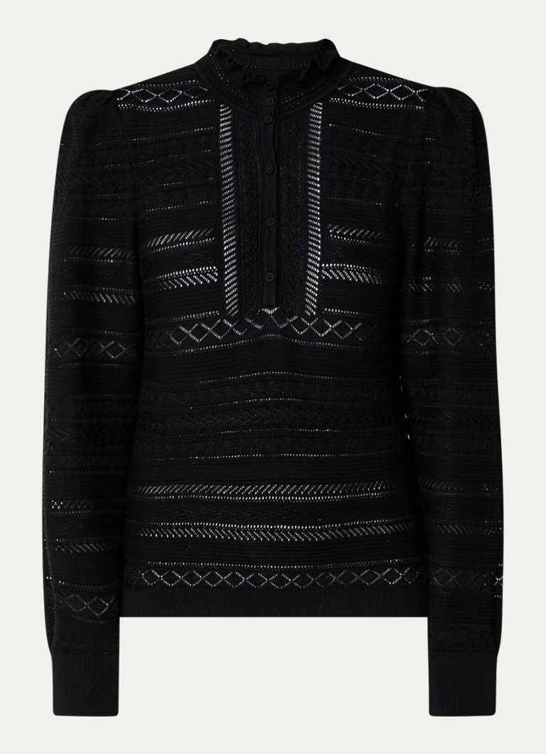 Cardigan gros Vinnie din material tricotat Ba&sh cu imprimeu texturat