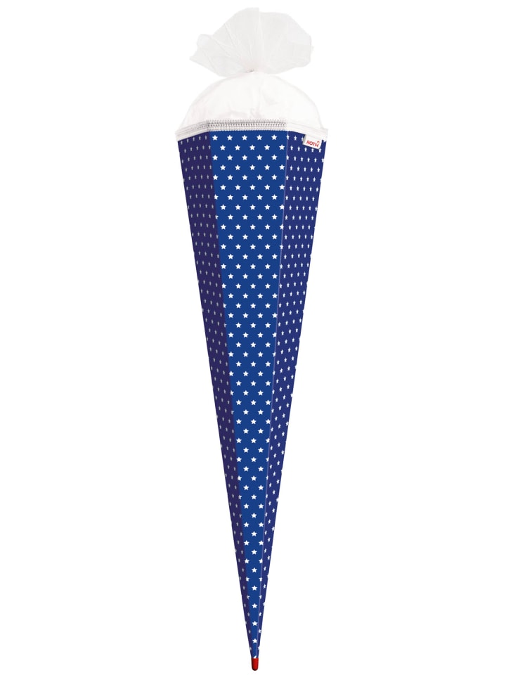 ROTH Bastel-Schultüte groß ultramarinblau weiße Sterne 85 cm in Blau günstig kaufen onesize