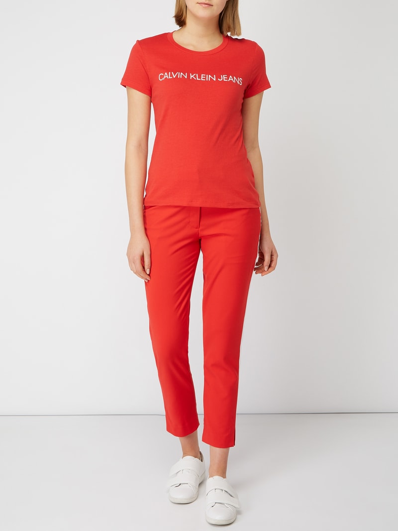 Track Pants mit Zierpaspeln in rot