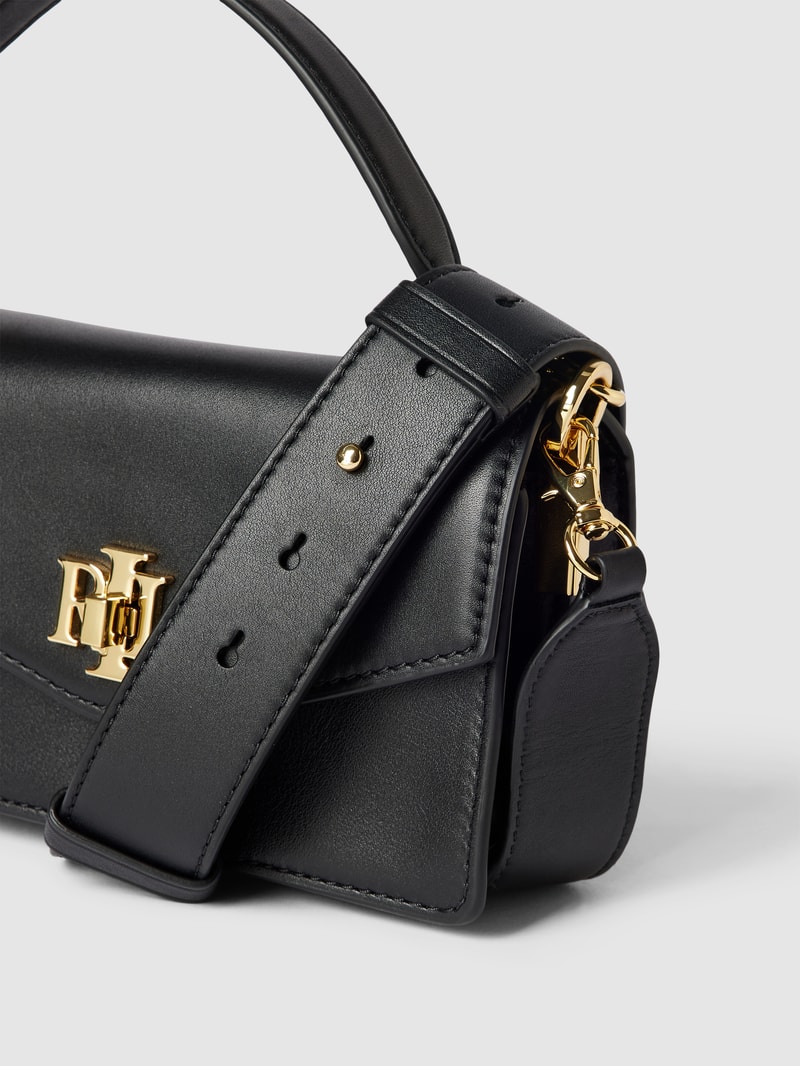 Crossbody Bag mit Label-Applikation Modell 'TAYLER' in schwarz